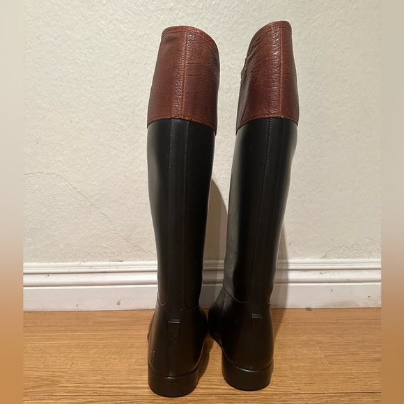 Tory Burch Diana Rubber/leather rain boot sz 6/37 - Picture 8 of 11